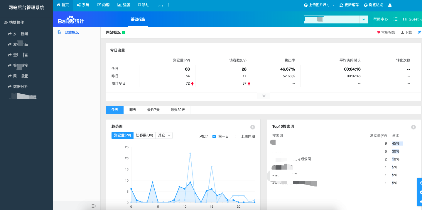 百度统计免登陆查看数据的方法