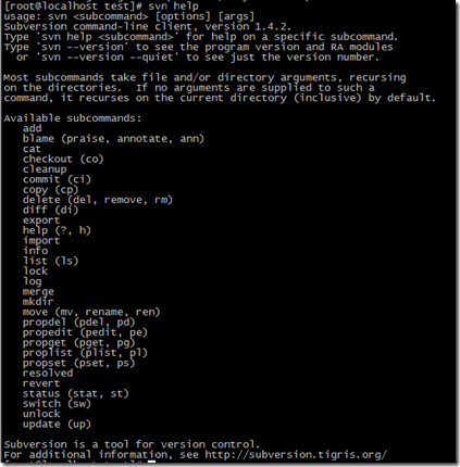 Linux下SVN的一些使用方法总结-svn全部命令